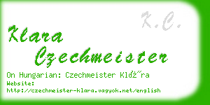 klara czechmeister business card